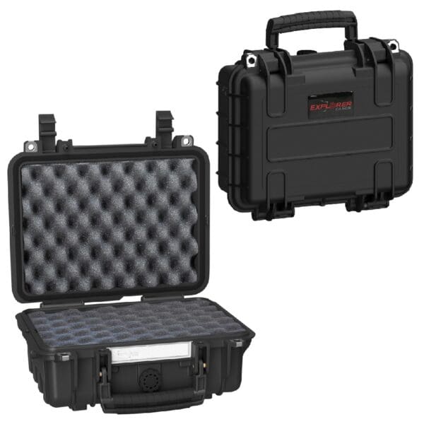 RED EXPLORER DOUBLE PISTOL CASE - CONVOLUTED FOAM