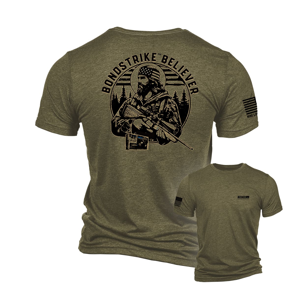 Bondstrike Believer T-Shirt by Nine Line - Green | Norma USA Bondstrike Believer T-Shirt by Nine Line - Green