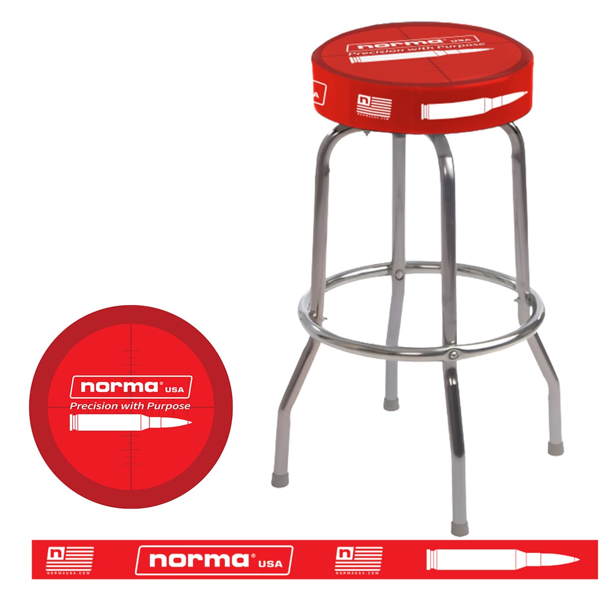 Norma Branded Bar Stool | Norma USA Norma Branded Bar Stool